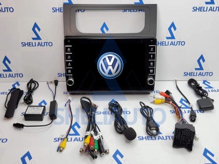 Штатная магнитола Sheli K4GT (4/64GB) с кнопками для Volkswagen Touran 2 1T (2010-2015)
