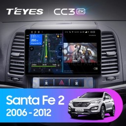 Штатная магнитола Teyes CC3 (4/64GB) для Hyundai Santa Fe 2 (2006-2012)
