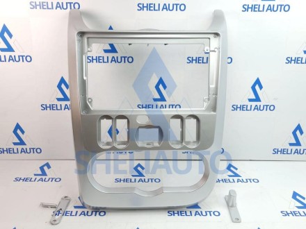 Рамка (СЕРАЯ) Lada Largus (2012-2021) / Renault Logan / Sandero (2009-2015) / Dacia Duster (2010-2017) (9*)