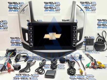Штатная магнитола Sheli K1 (1/32GB) с кнопками для Chevrolet Cruze (2012-2015) (черно-серая)