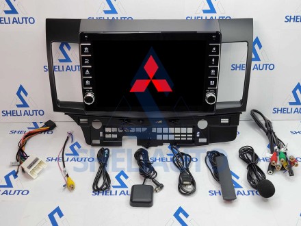 Штатная магнитола Sheli K6GT (6/128GB) с кнопками для Mitsubishi Lancer 10 (2007-2014) Тип-A (10 дюймов)