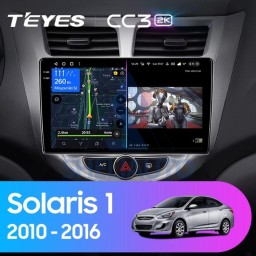 Штатная магнитола Teyes CC3 2K (6/128GB) для Hyundai Solaris 1 (2010-2016) Штатная магнитола Teyes CC3 2K (6/128GB) для Hyundai Solaris 1 (2010-2016)