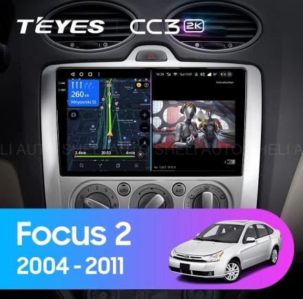 Штатная магнитола Teyes CC3 2K (6/128GB) для Ford Focus 2 (2004-2011) F2