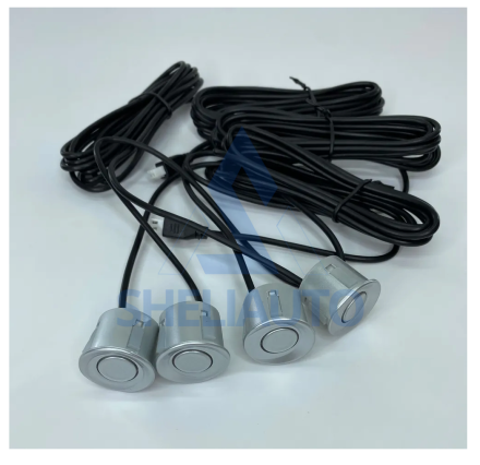 Парктроники для Андроид магнитолы 4 датчика/ Парковочный радар для ГУ Android. серебристый цвет