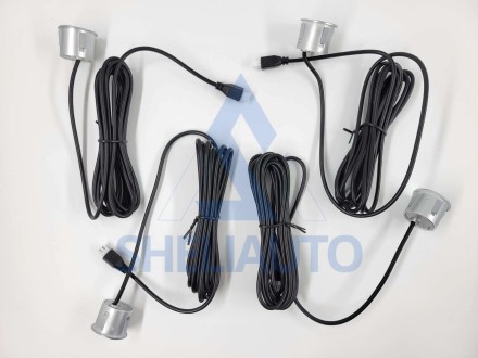 Парктроники для Андроид магнитолы 4 датчика / Парковочный радар для Android (Серебристый цвет)