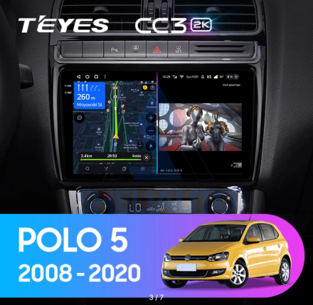 Штатная магнитола Teyes CC3L WiFi (2/32GB) для Volkswagen Polo 5 (2008-2020)