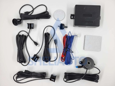 Парктроники для Андроид магнитолы 4 датчика / Парковочный радар для Android (Черный цвет)