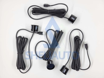 Парктроники для Андроид магнитолы 4 датчика / Парковочный радар для Android (Черный цвет)