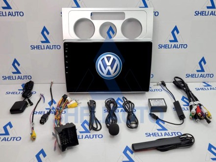 Штатная магнитола Sheli A4GT (4/64GB) для Volkswagen Touran 1 (2003-2010) (F1) (серая)