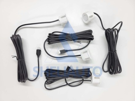 Парктроники для Андроид магнитолы 4 датчика / Парковочный радар для Android (Белый цвет)