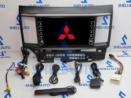 Штатная магнитола Sheli K2GT (2/32GB) с кнопками для Mitsubishi Lancer 10 (2007-2014) (9 дюймов)