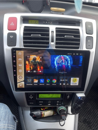 (СЕРЕБРО) Рамка Hyundai Tucson 1 (2004-2009) (10*)