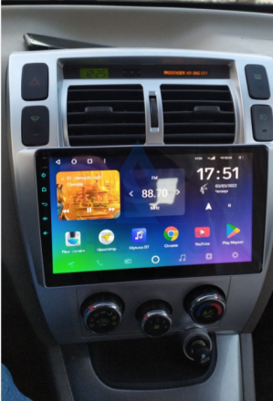 (СЕРЕБРО) Рамка Hyundai Tucson 1 (2004-2009) (10*)