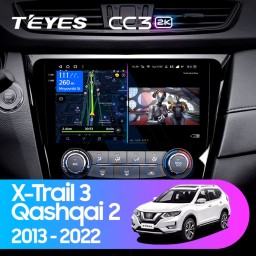 Штатная магнитола Teyes CC3 2K (6/128GB) для Nissan X-Trail 3 T32 (2013-2022) Тип-C (F1)