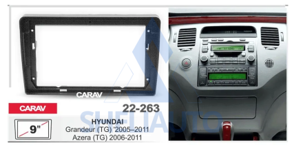 Рамка для Hyundai Grandeur 2005-2011 Azera 2006-2011 9"