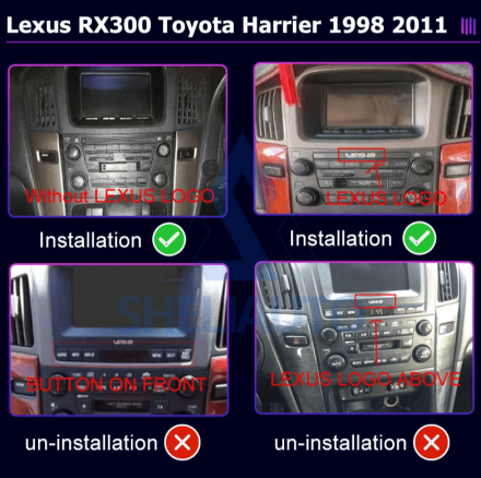 (КОМПЛЕКТ) (2321) (F2) Рамка + провода Lexus RX300 XU10 (1997-2003) (9*)