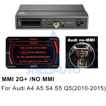 (MMI 2G+/NO MMI) Apple CarPlay Android Auto для Audi A4 A5 S4 S5 Q5 (2010-2015)