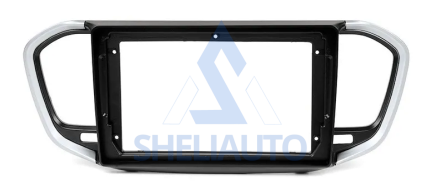 Рамка Lada Vesta (2023+) (9*) черная/серебристая