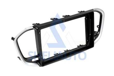 Рамка Lada Vesta (2023+) (9*) черная/серебристая