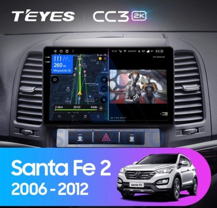 Штатная магнитола Teyes CC3L WiFi (2/32GB) для Hyundai Santa Fe 2 (2006-2012)