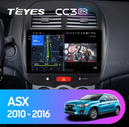 Штатная магнитола Teyes CC3 2K (4/64GB) для Mitsubishi ASX (2010-2016) Тип-A