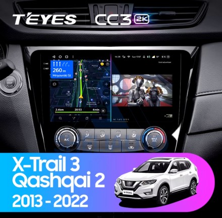Штатная магнитола Teyes CC3 2K (4/32GB) для Nissan X-Trail 3 T32 (2013-2022) Тип-A/B (F2)