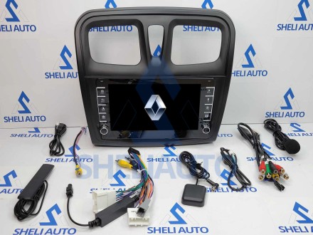 Штатная магнитола Sheli K2GT (2/32GB) с кнопками для Renault Logan 2 (2012-2022) Тип-A/B (F1)