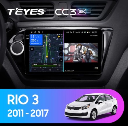 Штатная магнитола Teyes CC3 2K (4/64GB) для Kia Rio 3 (2011-2016)