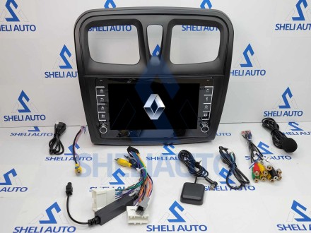 Штатная магнитола Sheli K1 (1/32GB) с кнопками для Renault Logan 2 (2012-2022) Тип-A/B (F1)