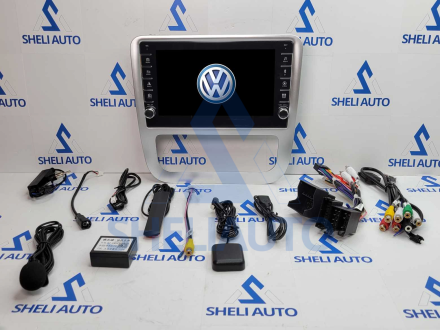 Штатная магнитола Sheli K3GT (4/32GB) с кнопками для Volkswagen Scirocco 3 Mk3 (2008-2014) (F3) (серая)