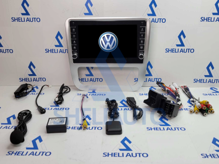 Штатная магнитола Sheli K1 (1/32GB) с кнопками для Volkswagen Scirocco 3 Mk3 (2008-2014) (F3) (серая)