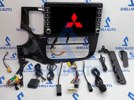 Штатная магнитола Sheli K2GT (2/32GB) с кнопками для Mitsubishi Outlander 3 (2012-2018) Тип-A (10 дюймов)