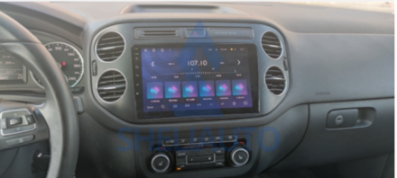 Рамка (F1) (ЧЕРНАЯ) Volkswagen Tiguan 1 (2006-2016) / Gоlf Plus (2004-2014) (9*)