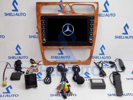 Штатная магнитола Sheli K6GT (6/128GB) с кнопками для Mercedes Benz C Class S203 CL203 W203 (2000-2004)
