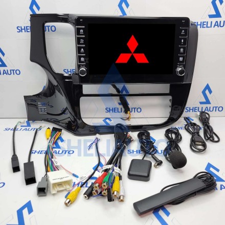 Штатная магнитола Sheli K4GT (4/64GB) с кнопками для Mitsubishi Outlander 3 (2012-2018) Тип-A (9 дюймов)