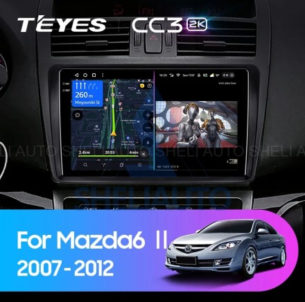 Штатная магнитола Teyes CC3 2K (3/32GB) для Mazda 6 II (2007-2012)
