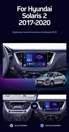 Штатная магнитола Teyes CC3L WiFi (2/32GB) для Hyundai Solaris 2 (2017-2020) Тип-A