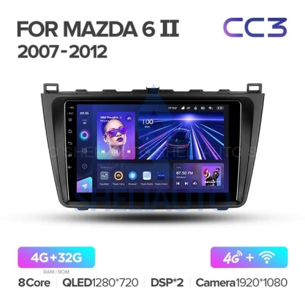 Штатная магнитола Teyes CC3 (4/32GB) для Mazda 6 II (2007-2012)