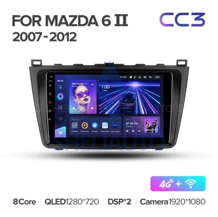 Штатная магнитола Teyes CC3 (3/32GB) для Mazda 6 II (2007-2012)