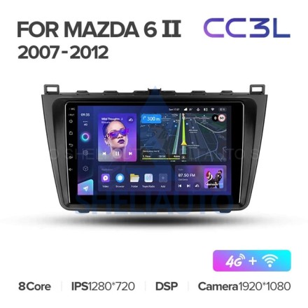 Штатная магнитола Teyes CC3L WiFi (2/32GB) для Mazda 6 II (2007-2012)