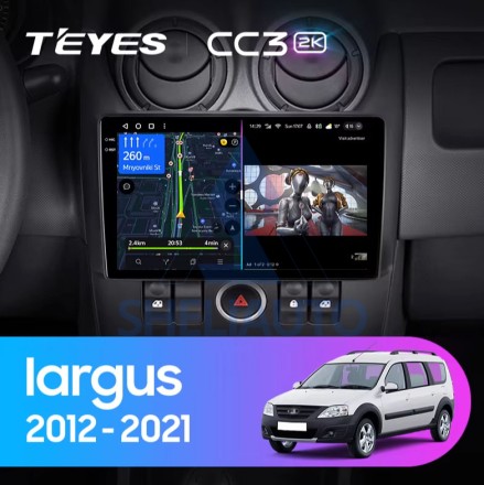 Штатная магнитола Teyes CC3 2K (3/32GB) для Lada Largus (2012-2021)