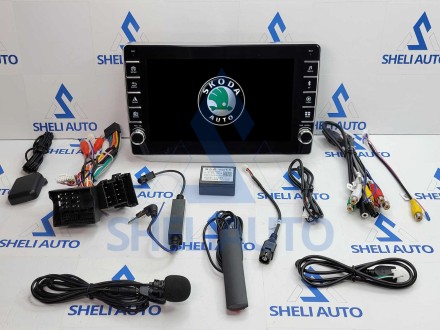 Штатная магнитола Sheli K4GT (4/64GB) с кнопками для Skoda Fabia 2 (2007-2014) (серебро)