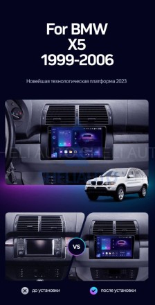 Штатная магнитола Teyes CC3 2K (6/128GB) для BMW X5 E53 (1999-2006)