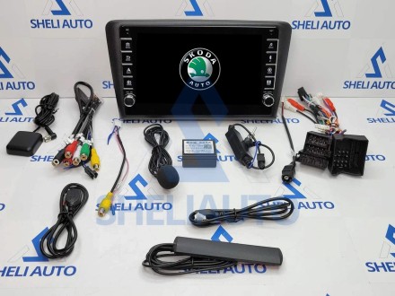 Штатная магнитола Sheli K3GT (4/32GB) с кнопками для Skoda Rapid (2012-2020) (F1)