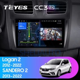 Штатная магнитола Teyes CC3 2K (4/64GB) для Renault Logan 2 (2012-22) F1 Штатная магнитола Teyes CC3 2K (4/64GB) для Renault Logan 2 (2012-22) F1