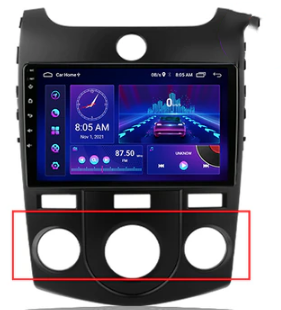 (F1) (ЧЕРНАЯ) Рамка Kia Cerato 2 (2008-2013) (9*)