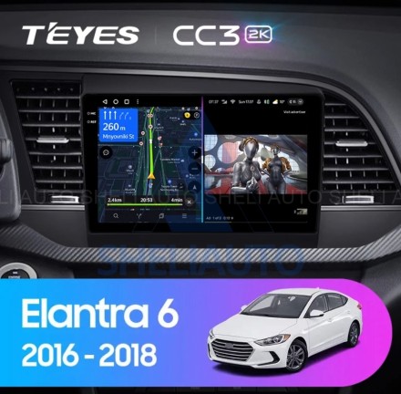 Штатная магнитола Teyes CC3 (4/32GB) для Hyundai Elantra 6 (2015-2018) Тип-A
