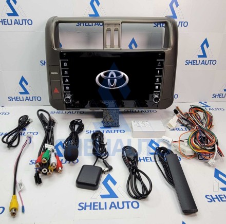 Штатная магнитола Sheli K4GT (4/64GB) с кнопками для Toyota Land Cruiser Prado 150 (2009-2013) Тип-C (F2)